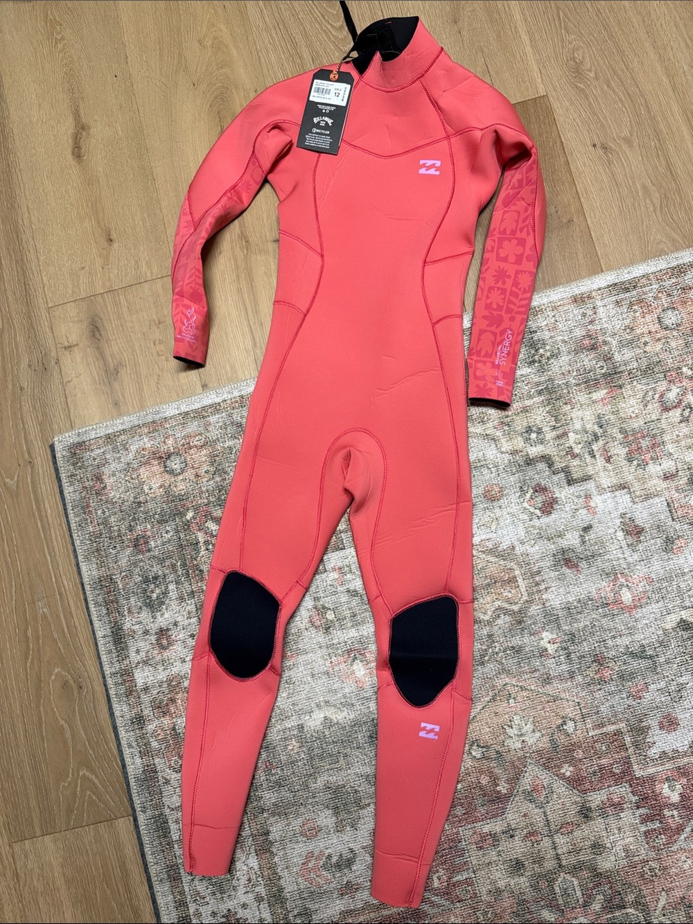 Billabong Kids Coral Pink Full-Length Wetsuit One-Piece